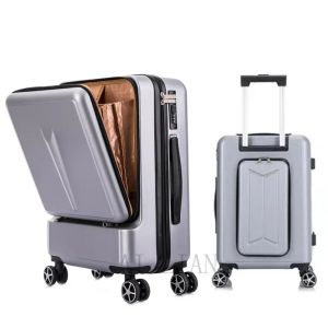Sac à dos combinaison de voyage roulant de roues roulement chariot de roue femmes Box mode homme valise avec un sac d'ordinateur portable 20/24 '' Carry ONS