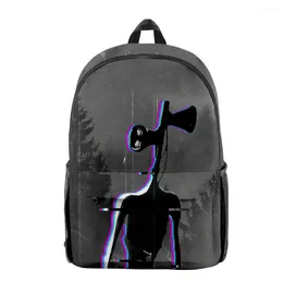 Sac à dos horreur à la mode creepypasta sirène têtes d'élève de livre bookbag badier sac à dos 3d imprimé oxford étanche / filles voyage