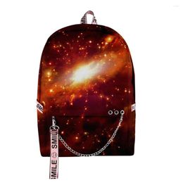 Sac à dos à la mode à la mode drôle starry sky sacs sacs d'étudiants unisex 3D imprimer oxford étanche Notebook multitifonction de voyage sac à dos