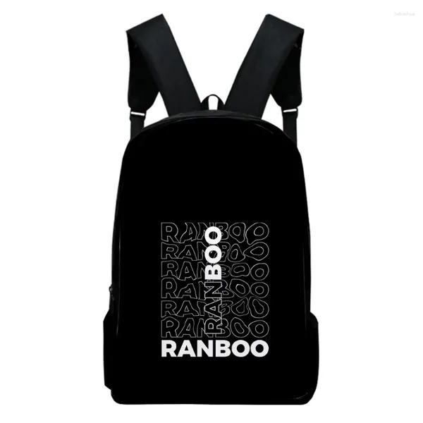 Sac à dos à la mode à la mode ranboo cahier sac à dos pupil sacs scolaires 3D Imprimé Oxford imperméable garçons / filles ordinateur portable