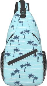 Sac à dos plage tropicale palmiers sac à bandoulière sac à bandoulière pour femmes hommes Durable réglable poitrine épaule voyage en plein air randonnée