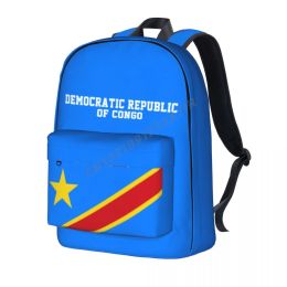 Rugzak Unisex Rugzak Democratische Republiek Congo Vlag Stitch Schooltas Messenger Bag Case Laptop Reistas Mochila Cadeau