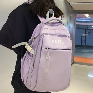 Sac à dos unisexe grande capacité plusieurs poches élèves minimalistes style garçons girls scolaire école étanche du livre de sac de voyage pack