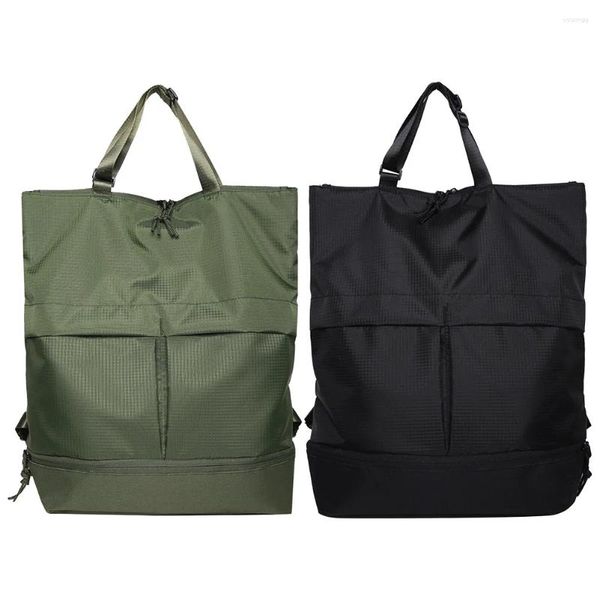 Mochila Unisex bolso de ocio ligero mujeres hombres llevar en gran capacidad Color sólido multifuncional bolsa de trabajo universitario