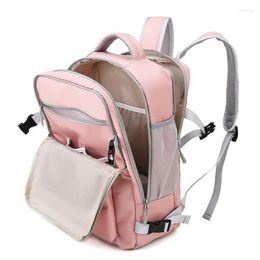 Rugzak USB Gym Travel Meerlagige vrouwelijke laptop Daypack met schoenen opslag nylon droge natte schouderbagage student schoolbag x12