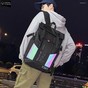 Backpack VC Trend Cool's Reflective Hip Hop Streetwear Youth Backpacks Fashion School for Boys pliing Bookbags