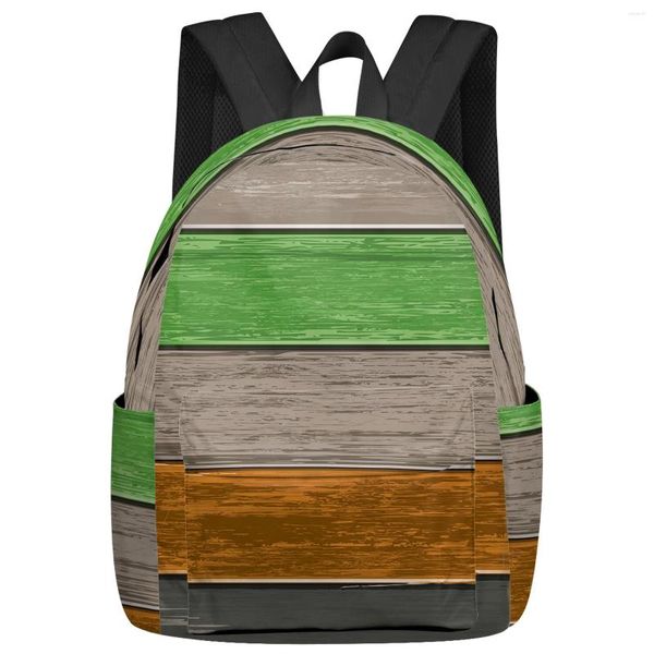 Sac à dos Vintage ferme grange bois vert femmes homme sacs à dos étanche voyage école pour étudiant garçons filles sacs pour ordinateur portable Mochilas