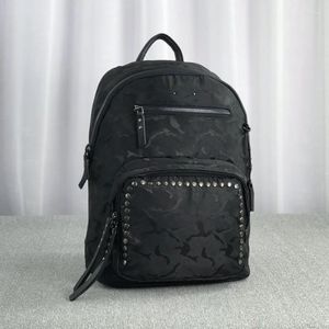 Backpack Voyageur Series Ballitics Nylon Fashion Fashion Casual Ladies Afficier Rivet Business Small Bag 196336