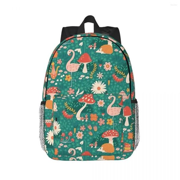 Sac à dos Errant au pays des merveilles - Sacs à dos rouge sarcelle Garçons Filles Bookbag Mode Enfants Sacs d'école Sac à dos pour ordinateur portable Sac à bandoulière