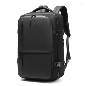 Business d'étanchéité du sac à dos pour homme de 15,6 pouces ordinateur portable sac à dos à 180 degrés ouverts anti-vol Sacs de collège étudiants