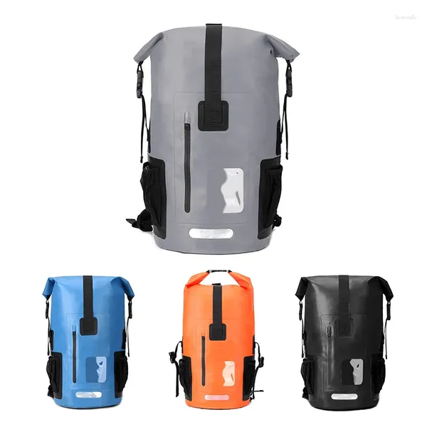 Mochila Bolsa seca impermeable 35L Folating Roll Top Cierre Saco para kayak Camping Canotaje Senderismo Playa