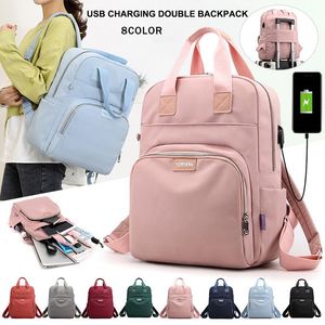 Sac à dos étanche pour ordinateur portable 15.6 pouces multifonctionnel hommes et femmes peuvent sac à bandoulière voyage école Usb charge