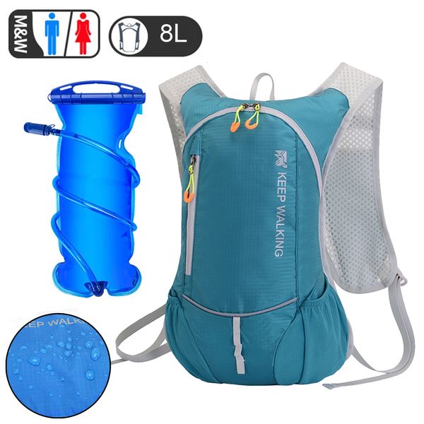 Sac à dos étanche hydratation 8L Trail vélo sac à eau pour randonnée cyclisme Camping Pack vessie pliable