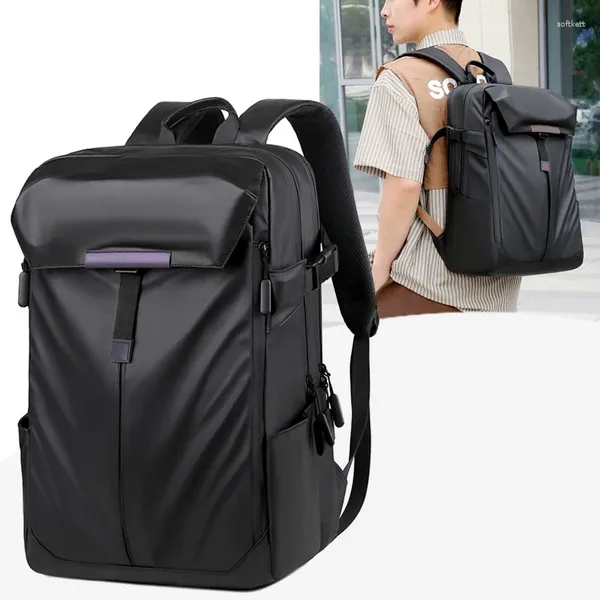 Sac à dos étanche ordinateur portable homme avion voyage sacs écoliers coréens pour garçons affaires esthétique sac à dos 15,6 pouces