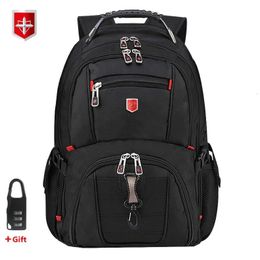 Sac à dos sac à dos suisse étanche pour hommes 15.6/17 pouces sacs à dos pour ordinateur portable sacs de voyage scolaire grande capacité sac à dos d'affaires Mochila 231031