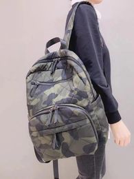 Sac à dos imperméable en nylon camouflage collège étudiant sac d'école décontracté neutre ordinateur voyage déplacements grandes poches sacs à dos