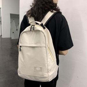 Backpack Waterproof Nylon Women Female Large Bag Backpacks Schoolbag For Teenage Girls Solid Color Bookbag Mochila