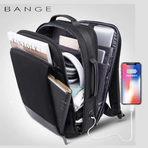 Sac à dos week-end voyage affaires 15,6 pouces ordinateur portable hommes femmes bureau sac de travail USB charge unisexe noir