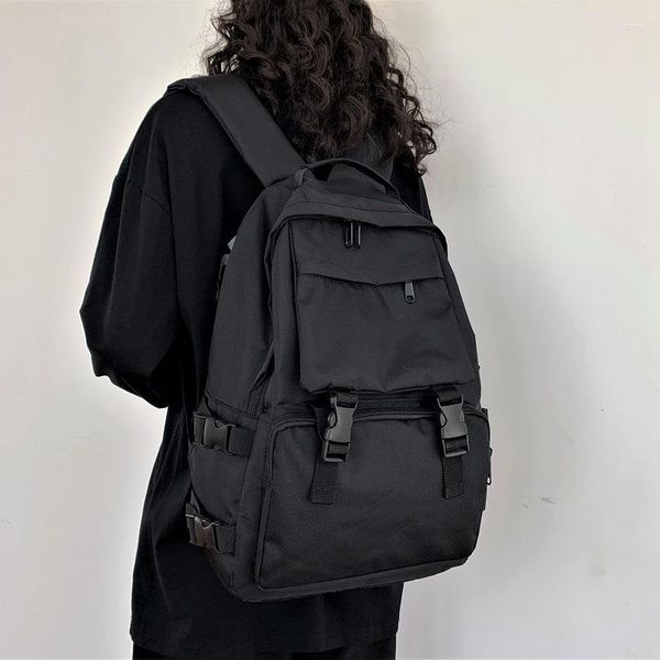 Mochila para mujer, versión coreana, de gran capacidad, para estudiantes de secundaria, informal, de tendencia, para viajes de fin de semana