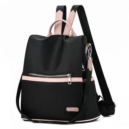 Sac à dos femmes noir imperméable en nylon sacs d'école pour adolescentes de haute qualité mode voyage fourre-tout 2021 décontracté Oxford M374258s