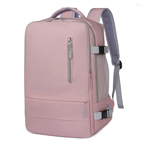 Mochila para mujer, moda de gran capacidad, carga USB, escuela, bolsa de zapatos independiente, mochila de viaje para Fitness, mochilas al aire libre