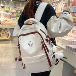 Backpack Women, modieuze en minimalistische scholieren, Koreaanse rugzak, voor meisjes, grote capaciteit, lichtgewicht rugzak