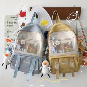 Mochila para mujeres grandes capacidad insistentes bolsas escolares para adolescentes hembra coreana harajuku lindo viajes damas bookbag