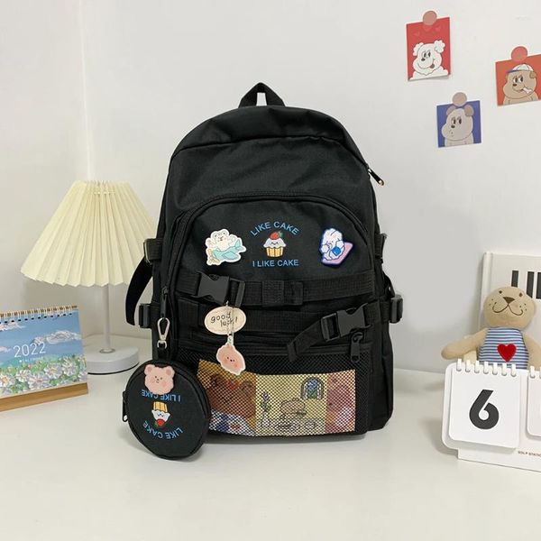 Sac à dos Femmes de grande capacité Sacs d'études Sacs d'école Bagpack Femme Anti volant Rucksack Rucksack Casual Korean Backpacks Mochila