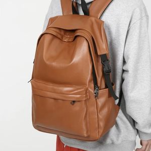Sac à dos femmes hommes grand étudiant épaule mode unisexe bookbag pU cuir ordinateur portable sac à dos pour les adolescents scolaires 2024 Rucksack