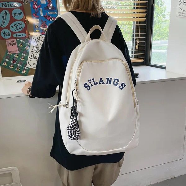 Sac à dos pour femmes sac à dos 2024 Trend nylon sac école sacs sacs à chevaux blancs pour adolescentes Fashion Casual Bookbag