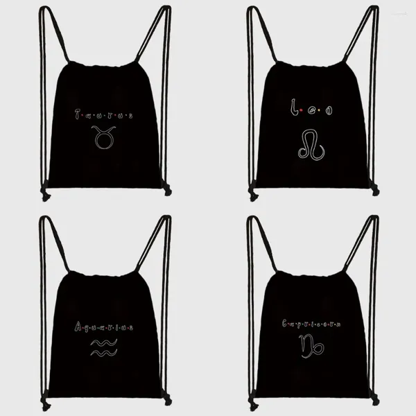 Sac à dos Trawstring Art Print Constellation Sacs de gymnaste de jour pour filles Rangement de gymnaste pour le portefeuille Cadeau