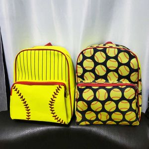 Sac à dos jaune Baseball Softball sac à dos Style extérieur enfants école primaire sac de plein air garçon fille cadeaux