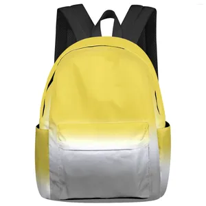 Rugzak gele witte gradiënt kleur vrouwen man rugzakken waterdichte school voor student boys girls laptop tassen mochilas