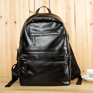 Mochila YILIAN Mochila Grande para Hombres, Bolso para Notebook de Cuero Sintético Suave, Impermeable, Moda Casual Versátil