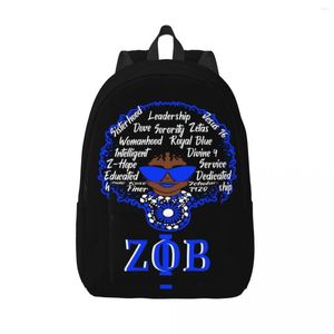 Backpack Zeta Woman Canvas Backpacks for Men Women School College Student Book Bag Past 15 inch laptop Phi Beta Sorority Zob Bags