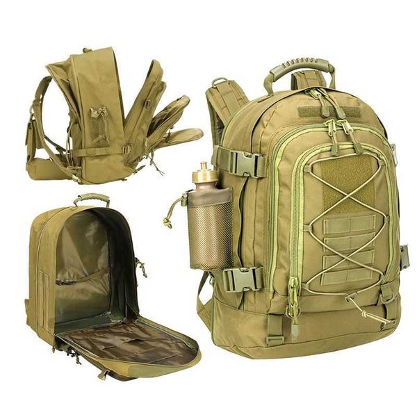 Sac à dos Packs 50L Militaire Tactique Sac À Dos Armée Molle Assault Sac À Dos 3P Voyage En Plein Air Randonnée Sacs À Dos Camping Chasse Escalade Grands Sacs J230502