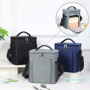 Backpackpakketten 8.7l dubbele laag thermische isolatiezak voor lunch grote capaciteit werk eten drager bento diner container picknick koeler handtas