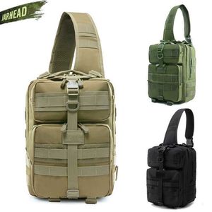 Paquetes de mochilero 900D Mochila táctica militar de un solo hombro Ejército Molle Asalto Sling Bag Pequeño EDC Una correa Daypack Bolsas tácticas militares J230502