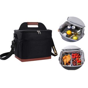 Backpacking Packs 9L / 16L grande capacità isolata campeggio picnic pranzo cibo scatola calda borsa termica portatile con tracolla P230524