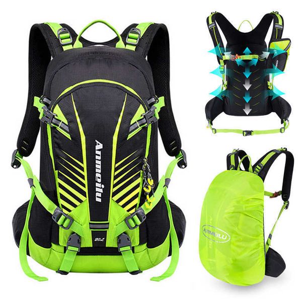 Paquetes de mochilero Anmeilu 20L Mochila Bicicleta Hombros Bolsa Gran capacidad Senderismo Escalada Camping MTB Bicicleta Ciclismo Bolsa con protector de lluvia P230510