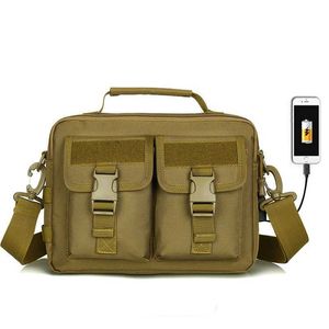 Backpackpakketten Fanny USB Molle Tactical Military Bag Messenger Bags Outdoor Camping Belt Hunting Army Assualt Tactile Sling Bag Pakket P230510