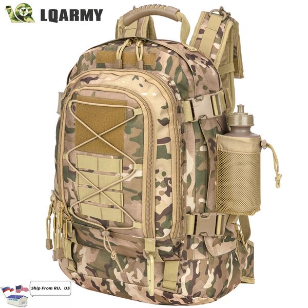 Sac à dos tactique militaire de grande capacité, sac à dos d'assaut de l'armée, sac à dos de voyage extensible de 3 jours en plein air, randonnée Molle Bug Out Bag 230410