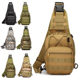 Backpackpakketten Militaire tactische crossbody tas Outdoor Sport Cycling Army Hunting Hiking Travel Treking Men Climing Shoulder Bag Chest Pack 230818