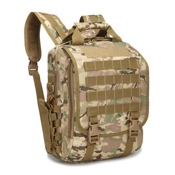 Paquetes de mochilero Multicam táctico militar ejército mochila 14 laptop bolsa de hombre al aire libre caza camping senderismo ocio computadora multifunción molle P230510