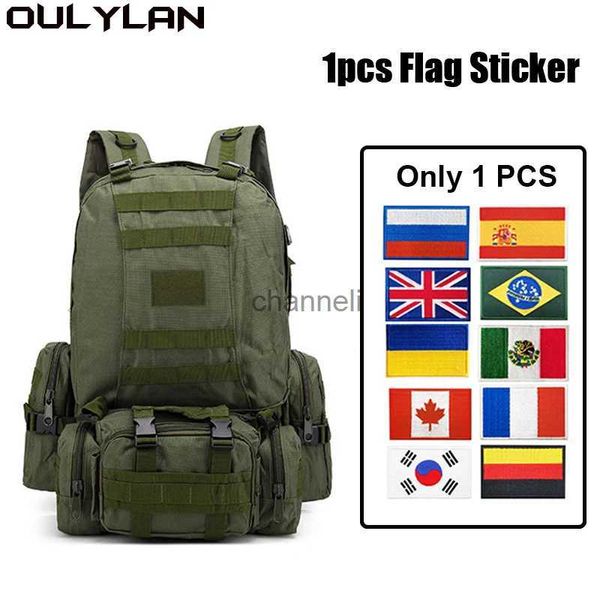 Oulylan 55L sac à dos tactique capacité sac voyage en plein air Trekking randonnée sac à dos étanche Molle combinaison sac de Camping YQ231127