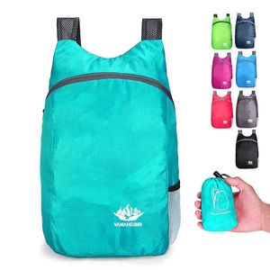 Backpackpakketten Outdoor 10L-20L lichtgewicht draagbare opvouwbare waterdichte rugzak vouwzak ultralight outdoor pack reizen wandelcamping tas p230508