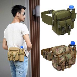 Backpackpakketten Outdoor Tactical taille pack mannen wandelen rugzakken Militaire Nyon Kettle Telefoontas Leger Visjacht Klimmen Camping Belt Bags P230510
