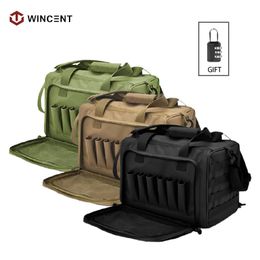 Backpackpakketten schietbereik zak Molle System Outdoor Hunting Accessoire Nylon Tactical Gun Case Pack Pistol Tools Schouder Sniper Black 230822