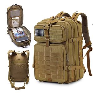 Backpacking Packs Sac à dos tactique en nylon camping sacs à dos militaires pour hommes 48L/25L sac de chasse étanche de grande capacité sport randonnée sac de pêche 231117