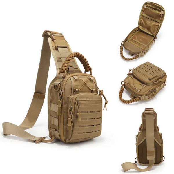 Sac à dos tactique militaire laser sac à bandoulière molle étanche armée sac à dos 900d edc pack randonnée pêche en plein air camping épaule poitrine sac P230510